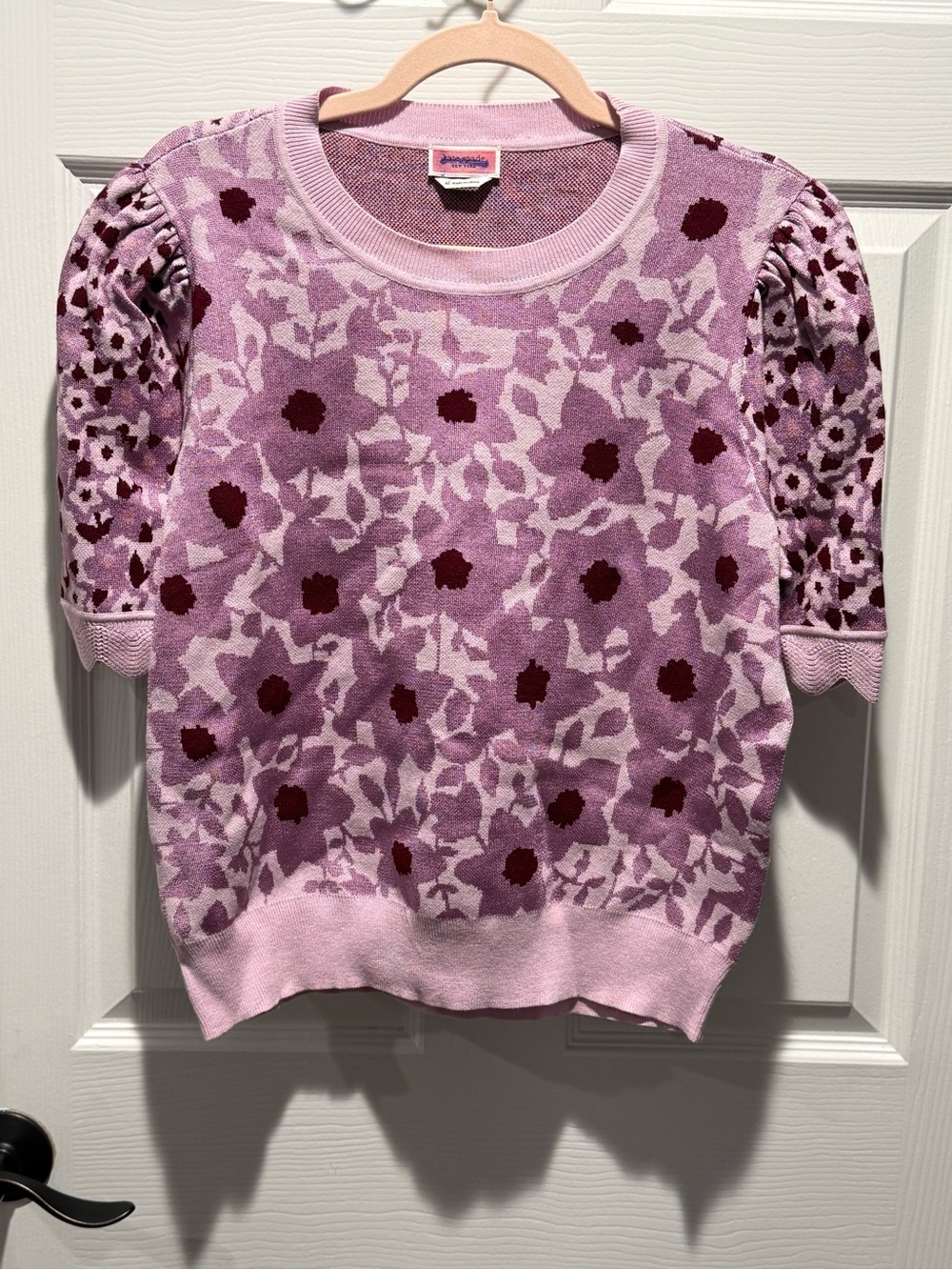 NWOT Kate Spade New York Begonia Jacquard Sweater in pink - Picture 2 of 3